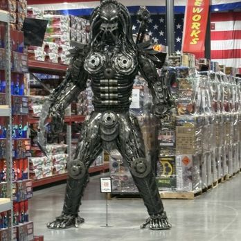 Fireworks Superstore - A statue inside the massive store - Fireworks Near Me - Taylor, Missouri
