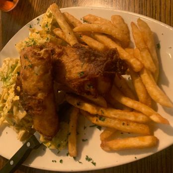 The Chef's Grille - My husband's Brewhouse Fish N Chips with coleslaw. He loved it! - Italian Near Me - Murrieta, California The Chef's Grille - My husband's Brewhouse Fish N Chips with coleslaw. He loved it! - Italian Near Me - Murrieta, California