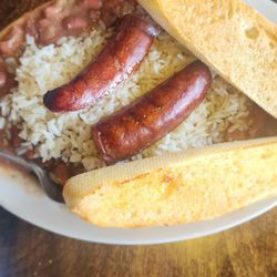 Soulshine Pizza - Red beans & rice with extra sausage link