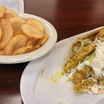 I Heart Gyro - An order of small fries with a Chicken Gyro with garlic sauce. - Mediterranean Near Me - Vancouver, Washington