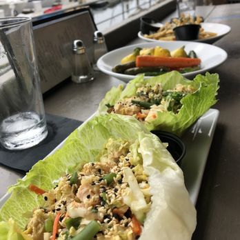 Oceanside Broiler - Chicken Lettuce Wraps Sauteed as sorted fresh Vegetables in herb butter Truffle fries - Seafood Near Me - Oceanside, California