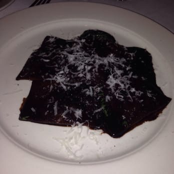 Babbo - Beef Cheek Ravioli with Crushed Squab Liver and Black Truffles - Italian Near Me - New York, New York Babbo - Beef Cheek Ravioli with Crushed Squab Liver and Black Truffles - Italian Near Me - New York, New York