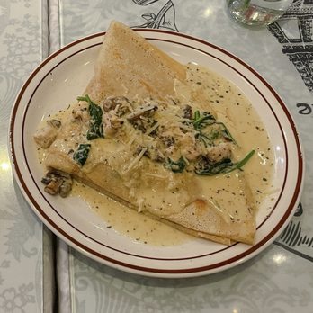 Crepes De Paris - Chicken Spinach Crepe - Creperies Near Me - Rancho Cucamonga, California Crepes De Paris - Chicken Spinach Crepe - Creperies Near Me - Rancho Cucamonga, California
