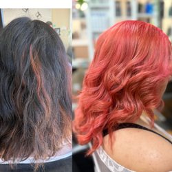 Serenity Hair Salon - Box dyed hair color correction, colors transformation! By Shirley & cindy