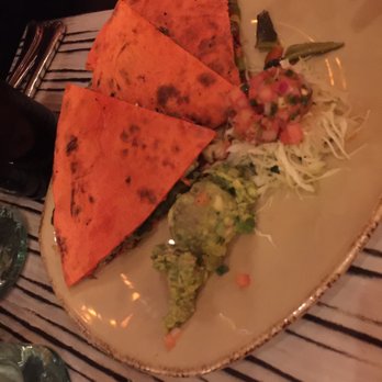Temazcal Tequila Cantina - Steak quesadilla in an odd fluorescent red tortilla - Mexican Near Me - Framingham, Massachusetts Temazcal Tequila Cantina - Steak quesadilla in an odd fluorescent red tortilla - Mexican Near Me - Framingham, Massachusetts