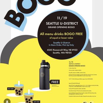 Sunright Tea Studio - U District - Bubble Tea Near Me - Seattle, Washington