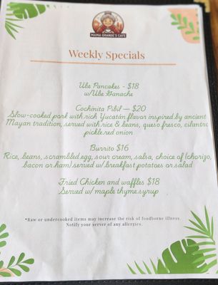 Menu photo 6 Mama Grande's Cafe Seattle, WA