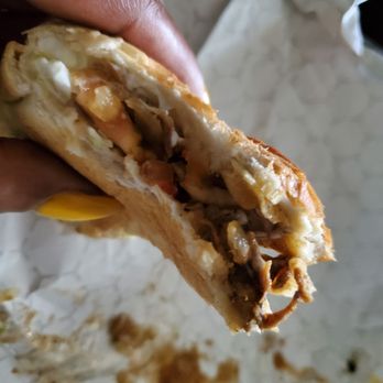Danny's Pizza - Ahhhh, the tiny bit of steak'em was folded over to appear to look like more meat.   There was more bread then ingredients. - Pizza Near Me - Fredericksburg, Virginia