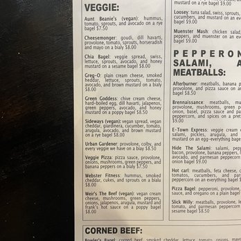 Chicago Bagel Authority - Veggie Steamwich menu with clearly labeled vegan options. - Breakfast & Brunch Near Me - Chicago, Illinois Chicago Bagel Authority - Veggie Steamwich menu with clearly labeled vegan options. - Breakfast & Brunch Near Me - Chicago, Illinois