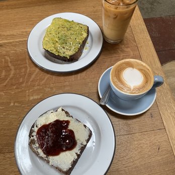 The Mill - Avocado toast, lemon ricotta + jam toast, cappuccino, cold brew - Coffee & Tea Near Me - San Francisco, California The Mill - Avocado toast, lemon ricotta + jam toast, cappuccino, cold brew - Coffee & Tea Near Me - San Francisco, California