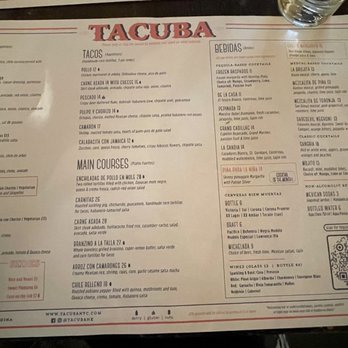 Tacuba Hell's Kitchen - Menu - Mexican Near Me - New York, New York Tacuba Hell's Kitchen - Menu - Mexican Near Me - New York, New York