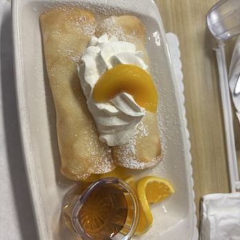 The Belgian Cafe - Peach crepes - Breakfast & Brunch Near Me - Solvang, California