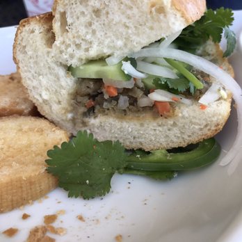 Sandwich House - Very thin layer of bbq pork and veggies. As you can see its all bread. - Sandwiches Near Me - Cypress, California Sandwich House - Very thin layer of bbq pork and veggies. As you can see its all bread. - Sandwiches Near Me - Cypress, California