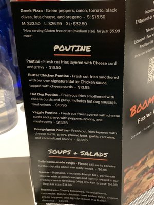 Menu photo 1 Boomtown Fusion Eatery Smiths Falls, ON