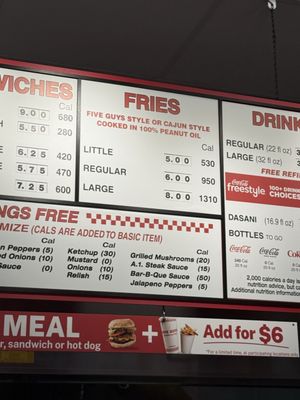 Menu photo 4 Five Guys Venice, FL