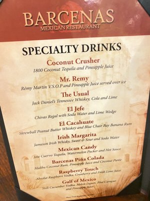 Menu photo 4 Barcena's Mexican Grill La Marque, TX