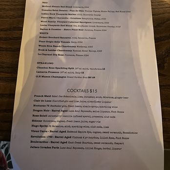 Le Nocturne - drinks menu - DJs Near Me - Livermore, California