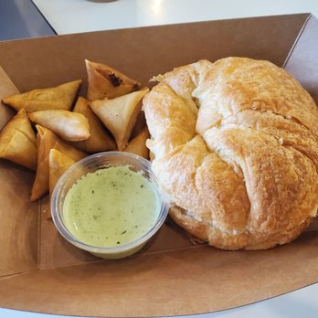 Cafe Dew - Chicken salad croissant with samoas! - Coffee & Tea Near Me - Webster, Texas Cafe Dew - Chicken salad croissant with samoas! - Coffee & Tea Near Me - Webster, Texas