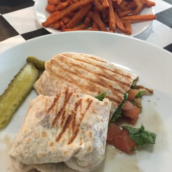 Madison Park Kitchen - Caprese wrap and sweet potato fries - Breakfast & Brunch Near Me - Forest Park, Illinois Madison Park Kitchen - Caprese wrap and sweet potato fries - Breakfast & Brunch Near Me - Forest Park, Illinois