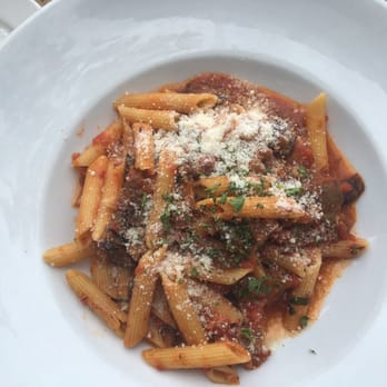 Bistro Pazzo - Penne Pasta w/ eggplant & spicy marinara - Italian Near Me - La Jolla, California
