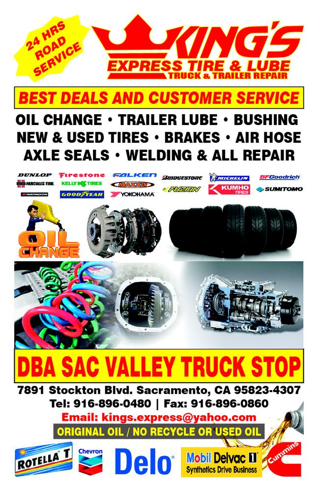 KINGS EXPRESS TIRE & LUBE Updated September 2024 7891 Stockton Blvd, Sacramento, California