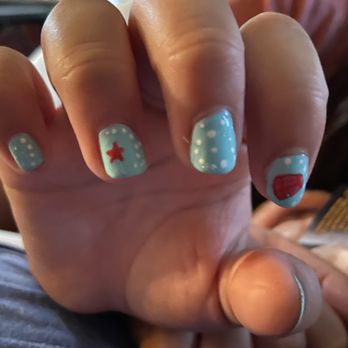 Nail Lounge - My daughter's beach nails, she was 8 - Nail Salons Near Me - Allen, Texas