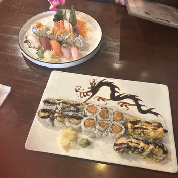 Kiku Sushi & Grill - This was the sashimi lunch combo and Florida roll, shrimp tempura roll and spicy salmon. Very reasonably priced! - Japanese Near Me - Osprey, Florida Kiku Sushi & Grill - This was the sashimi lunch combo and Florida roll, shrimp tempura roll and spicy salmon. Very reasonably priced! - Japanese Near Me - Osprey, Florida