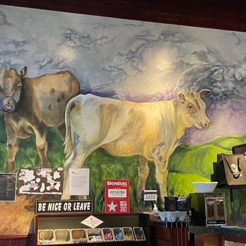 J P Licks - Coolidge Corner - Cow Mural. - Ice Cream & Frozen Yogurt Near Me - Brookline, Massachusetts