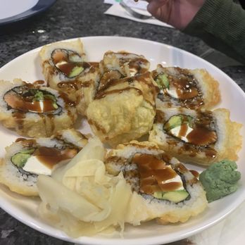 Kishi Japanese Restaurant - This is the custom roll they made for my daughter. - Sushi Bars Near Me - Upland, California Kishi Japanese Restaurant - This is the custom roll they made for my daughter. - Sushi Bars Near Me - Upland, California
