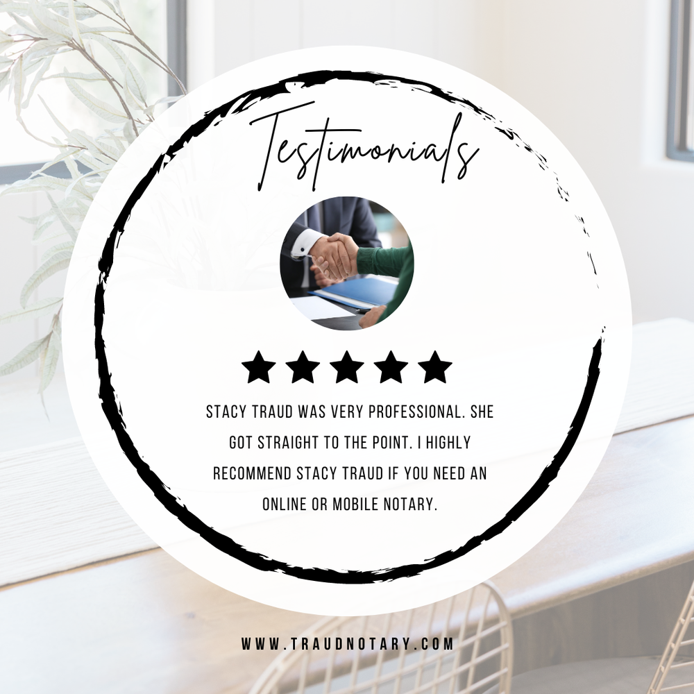 TRAUD NOTARY SERVICES Updated May 2024 Louisville, Kentucky