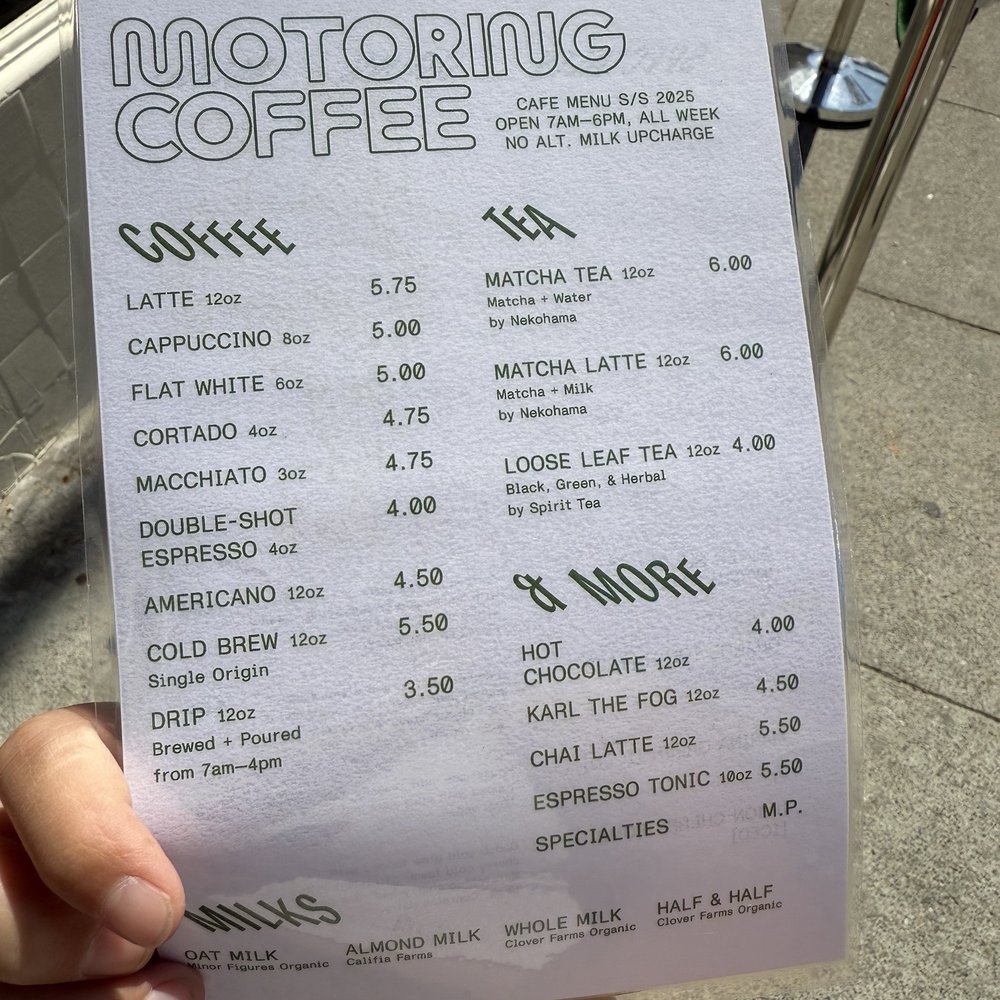 Motoring Coffee - Coffee & Tea Near Me - San Francisco, California Motoring Coffee - Coffee & Tea Near Me - San Francisco, California
