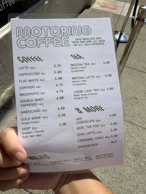 Menu photo 8 Motoring Coffee San Francisco, CA Menu photo 8 Motoring Coffee San Francisco, CA