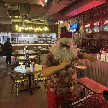 Burgermeister - Brickell - Santa greets you! - Burgers Near Me - Miami, Florida