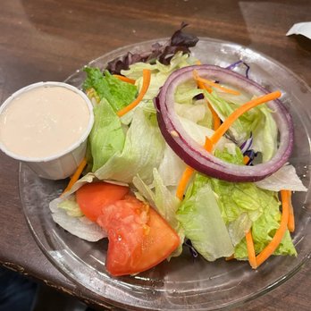 The Schooner Restaurant - Salad with thousand island dressing - Seafood Near Me - Nederland, Texas The Schooner Restaurant - Salad with thousand island dressing - Seafood Near Me - Nederland, Texas
