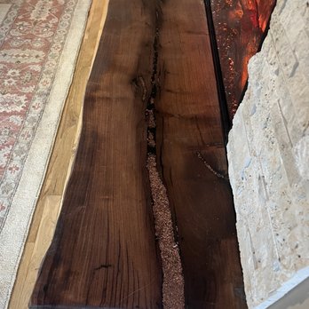 Top Tread Stairways - Any piece of wood can have cracks; Clyde fills them with resin. We had him add a vein of copper in honor of Bisbee's mining heritage! - Building Supplies Near Me - Sierra Vista, Arizona Top Tread Stairways - Any piece of wood can have cracks; Clyde fills them with resin. We had him add a vein of copper in honor of Bisbee's mining heritage! - Building Supplies Near Me - Sierra Vista, Arizona