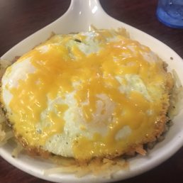 Morning Glory Skillet with over easy egg Morning Glory Skillet with over easy egg