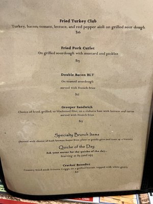 Menu photo 5 Cottage Cafe of Dixie Old Town, FL