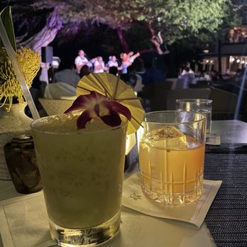 House Without A Key - Coconut Old Fashioned and Yellow Umbrella - Seafood Near Me - Honolulu, Hawaii