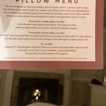 Spindrift Inn - Fireplace and pillow menu - Hotels Near Me - Monterey, California