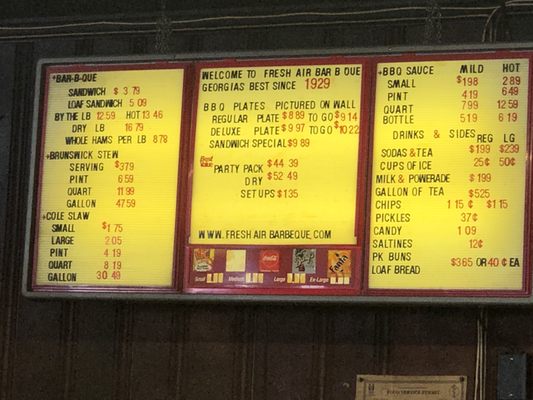 Menu photo 2 Fresh Air Barbecue Jackson, GA Menu photo 2 Fresh Air Barbecue Jackson, GA