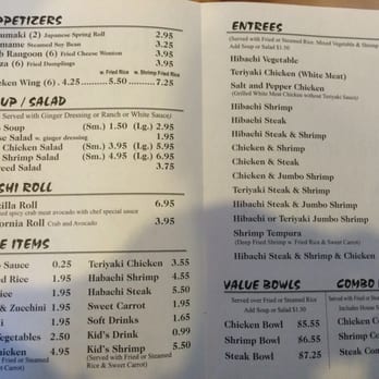 Edo Hibachi - Menu taken on oct 25,2014 - Japanese Near Me - Columbia, South Carolina Edo Hibachi - Menu taken on oct 25,2014 - Japanese Near Me - Columbia, South Carolina