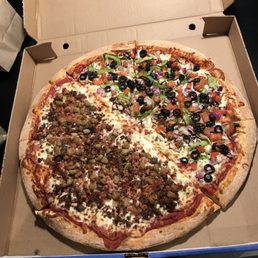 When you ask them specifically to make sure the meat side doesn't touch the veggie side. Nailed it! Thanks for the great pizza!!!!