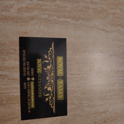 Royal A Taxes & Bookkeeping - This is the business card. Please beware.