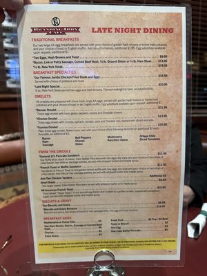 Menu photo 4 Branding Iron Cafe Reno, NV