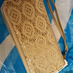 Rainbow - Goldish clutch large enough to hold my Galaxy and a few other necessities - 8 bucks!
