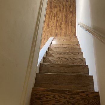 JE Floors - New hardwood stairs in basement. - Refinishing Services Near Me - Germantown, Maryland JE Floors - New hardwood stairs in basement. - Refinishing Services Near Me - Germantown, Maryland