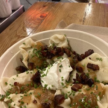 Pierogi Boys - Classic with bacon - Polish Near Me - Brooklyn, New York Pierogi Boys - Classic with bacon - Polish Near Me - Brooklyn, New York