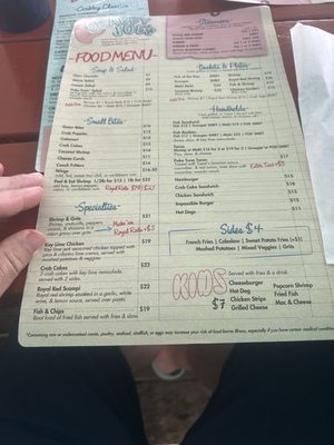 Menu photo 6 Crabby Joe's Deck & Grill Daytona Beach, FL