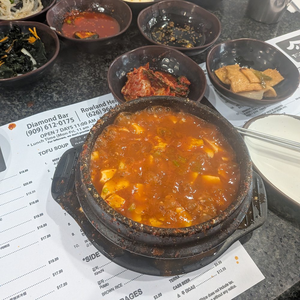 Tofu Bean Korean BBQ - Kimchi and beef tofu soup - Korean Near Me - Rowland Heights, California