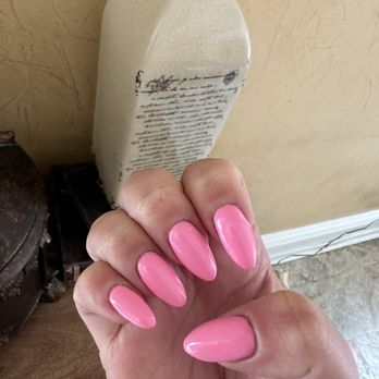 Paint Nails & Spa - Acrylic tips, almond shaped bubble gum, pink. - Massage Near Me - Garden City Park, New York Paint Nails & Spa - Acrylic tips, almond shaped bubble gum, pink. - Massage Near Me - Garden City Park, New York